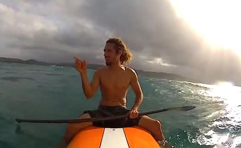 Rob Machado Goes For A Downwinder On Oahu