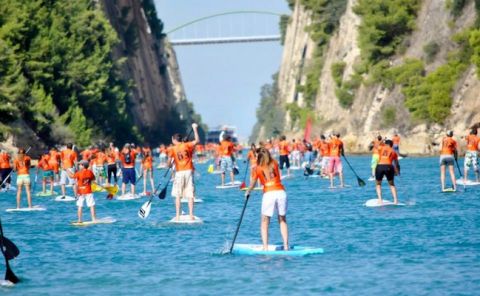 Paddle Boarding Corinth, Greece