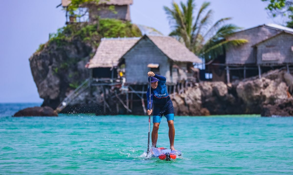 Paddleboarding in Thailand on the Inflatable All-Star SUP.