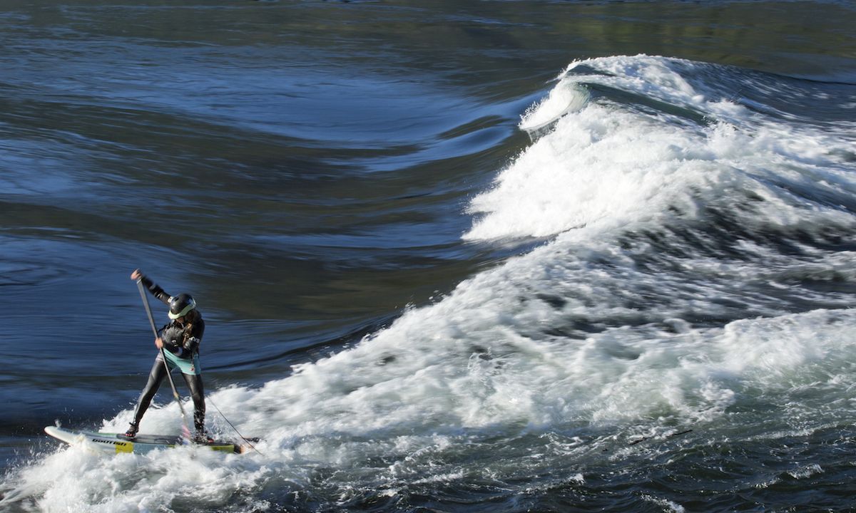 River SUP expert Brittany Parker in her element. | Photo courtesy: Brittany Parker Blog 