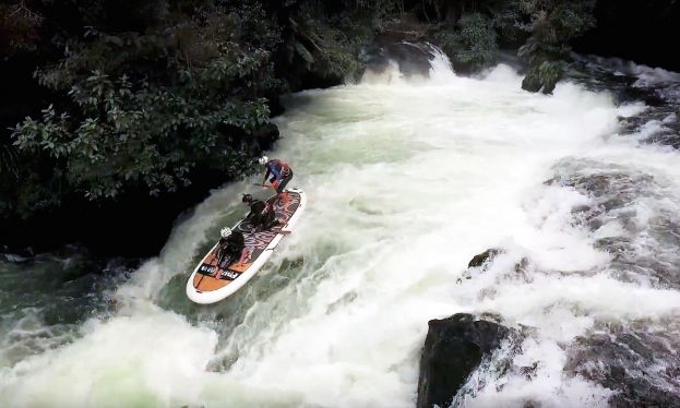 Paddle Boarding Giant iSUP in New Zealand