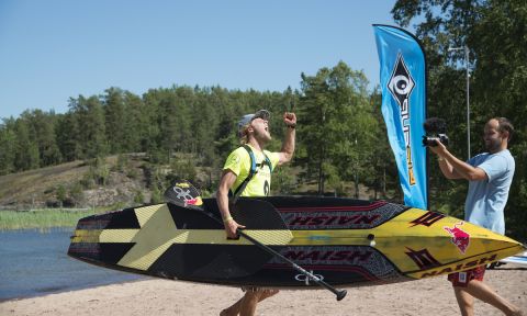 Casper Steinfath put on a dominant performance in the Long Distance Race on Day 1 of the 2015 Sieravuori Masters, Stop #2 of the European Cup. | Photo: Waterman League / Elmeri Elo