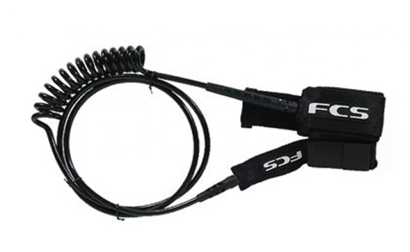 FCS Hybrid Cord and Coil Leash for Stand Up Paddle Board Surfing.