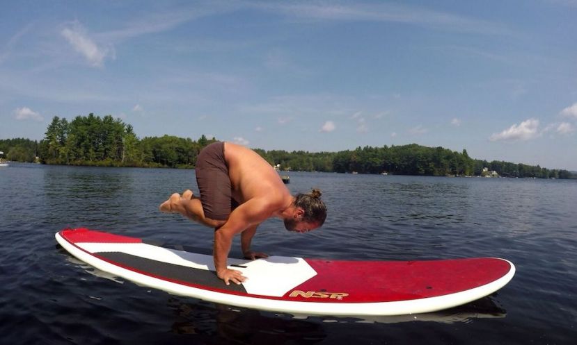 Jeramie Vaine doing SUP yoga | Photo courtesy: Jeramie Vaine