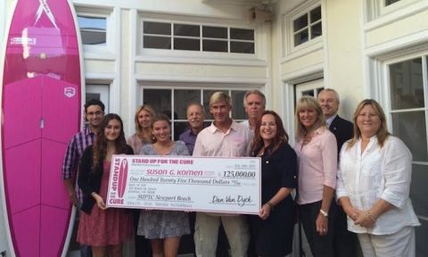  The Ambry Genetic’s Standup for the Cure presented a check in the amount of $125,000 to the Orange County Affiliate of Susan G. 