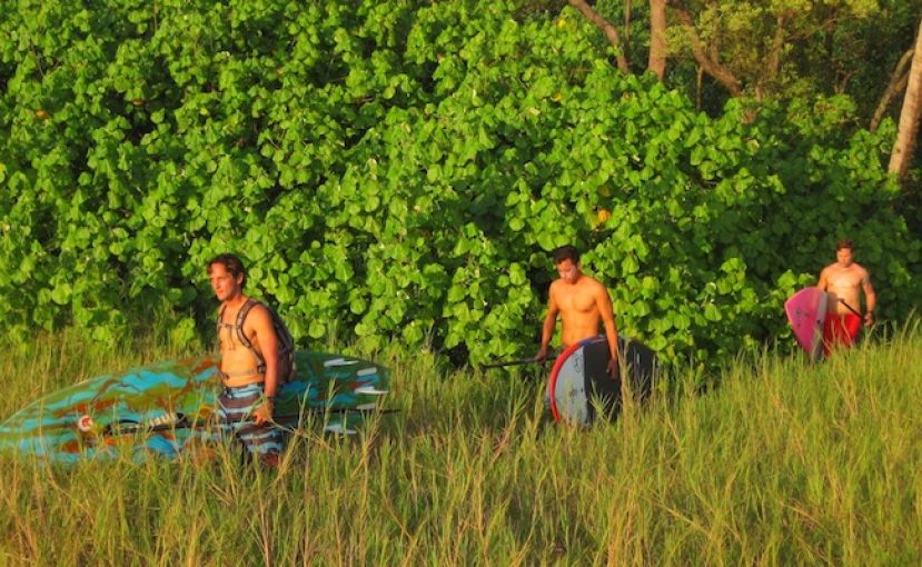 Dave Boehne and guests take a walk to hit the water in Nosara, Costa Rica.