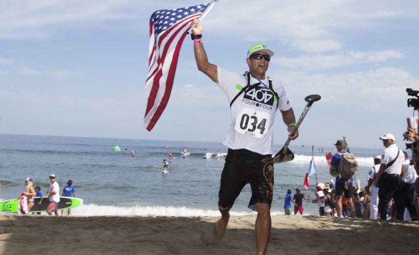 Danny Ching winning Gold at the 2015 ISA World SUP and Paddleboard Championships. | Photo: ISA/Reed