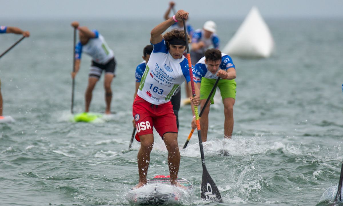 Team USA's Giorgio Gomez in Denmark. | Photo: ISA / Sean Evans