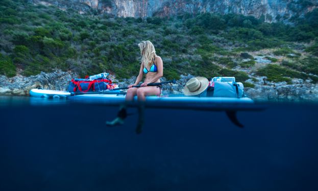 Bethany Mercer enjoying the beauty of Greece from the water. | Photo: Jay Haysey