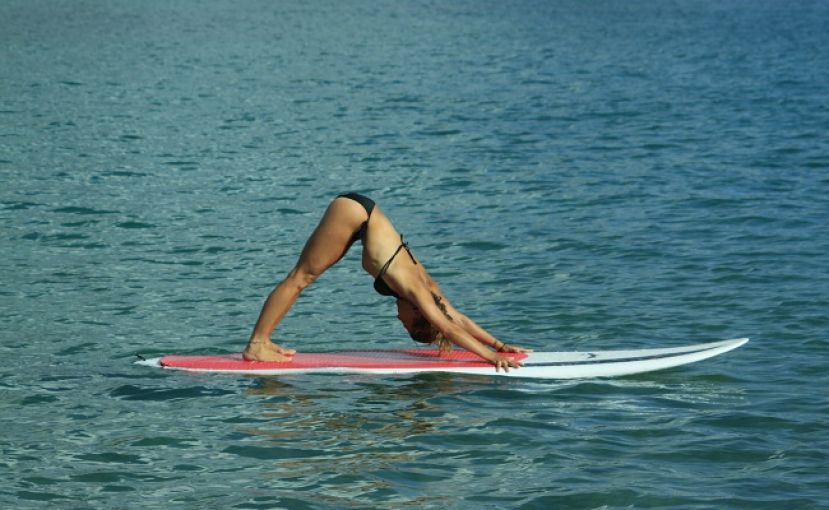 Stand Up Paddle Yoga - Headstand Pose