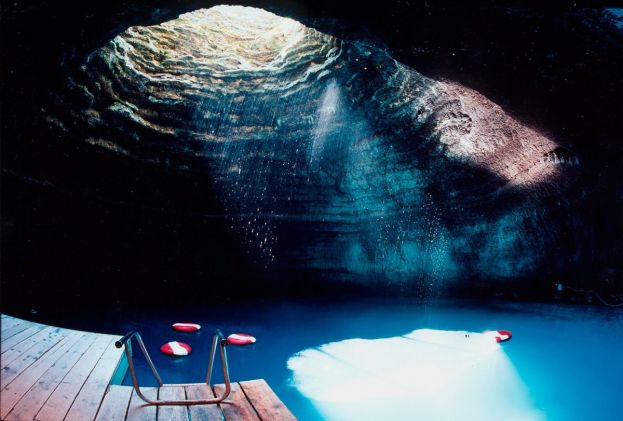 Paddle Boarding Geothermal Spring Crater, Midway, Utah