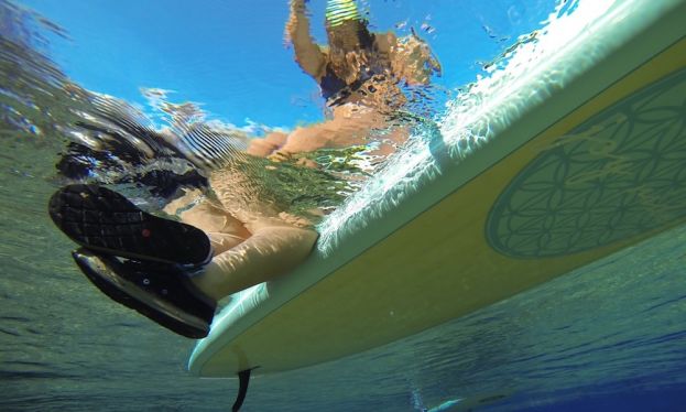 The turquoise color and bamboo combination really sets this board apart from other recreational boards on the market.